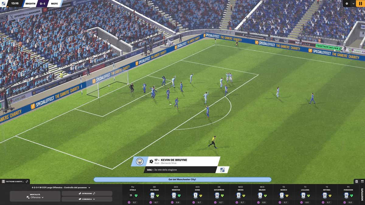 Screenshot di Football Manager 2024