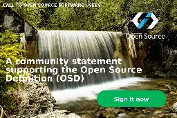 Una dichiarazione della comunità a sostegno della Definizione Open Source (OSD)