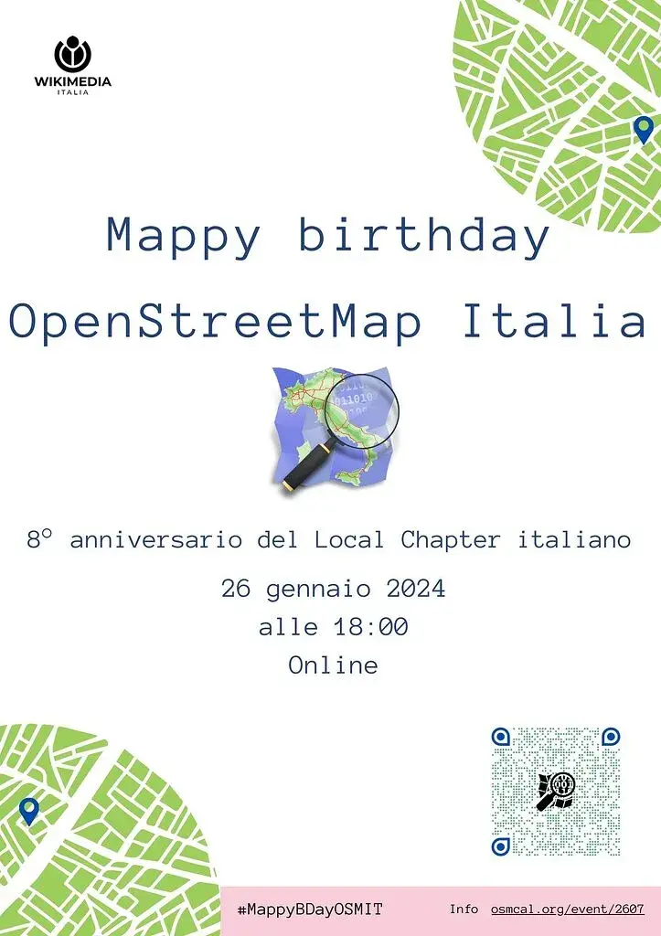 Festeggiamo insieme l'8° anniversario di OpenStreetMap Italia!