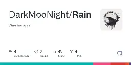 GitHub - darkmoonight/Rain: 🌦️ Weather application