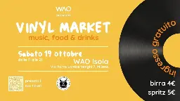 vinyl market: oltre 10.000 dischi in vendita da wao isola