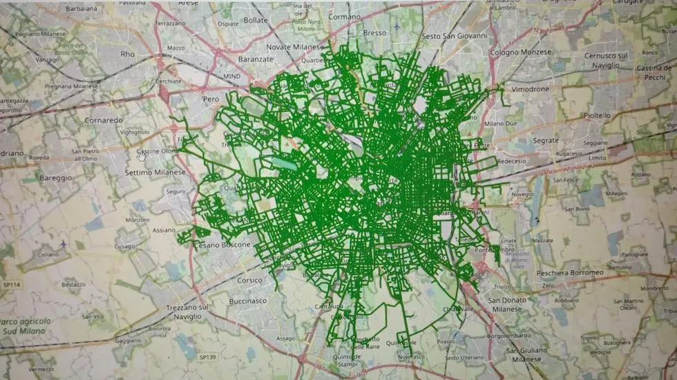 the streets of Milan turned green because all of them were part of the count at the end