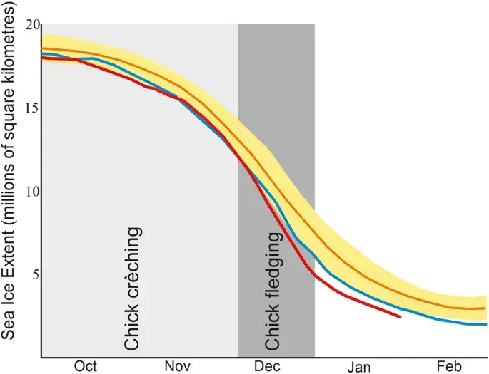 Record low 2022 Antarctic sea ice led to catastrophic breeding failure of emperor penguins - Communications Earth &amp; Environment